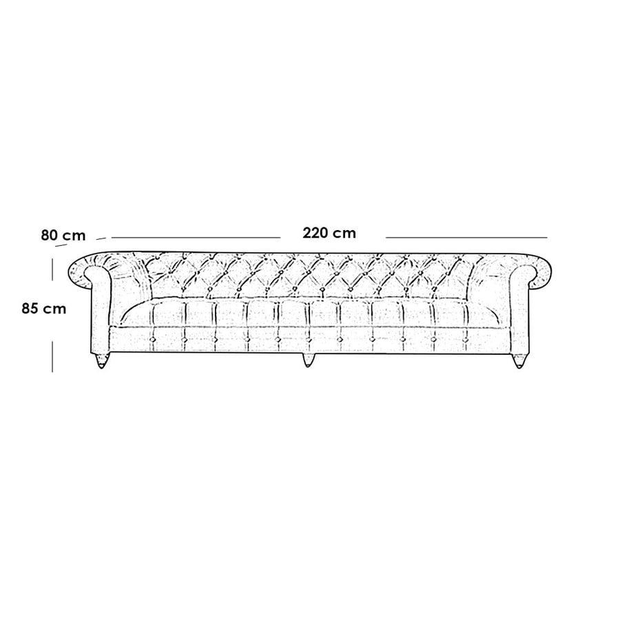 Three-seater sofa, Swedish wood and linen - beige