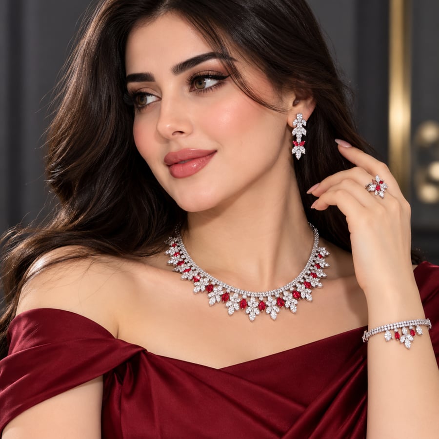 طقم زركون فاخر