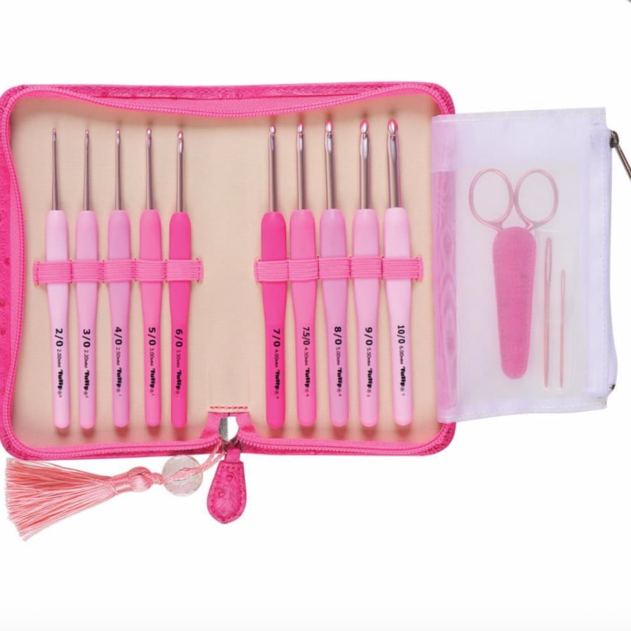 طقم سنارات توليب اتيمو روز TULIP ETIMO Rose Crochet Hook with Cushion Grip Set