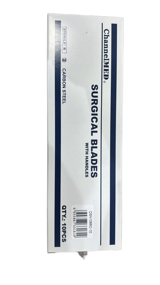 SURGICAL BLADE WITH HANDEL SIZE-10-مشرط جراحي بيد مقاس10 (1 بوكس )
