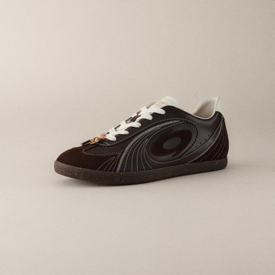 One Week shoe with Old Order pendant - Brown Maroon
