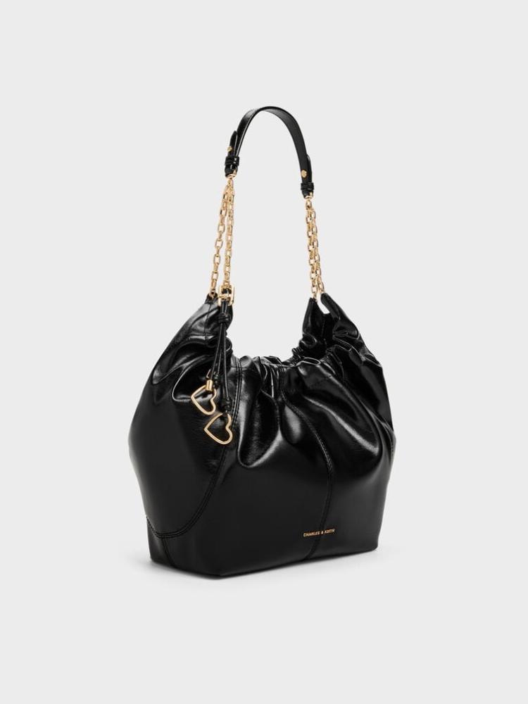 Hobo Carla Bag Charles and Keith - Black