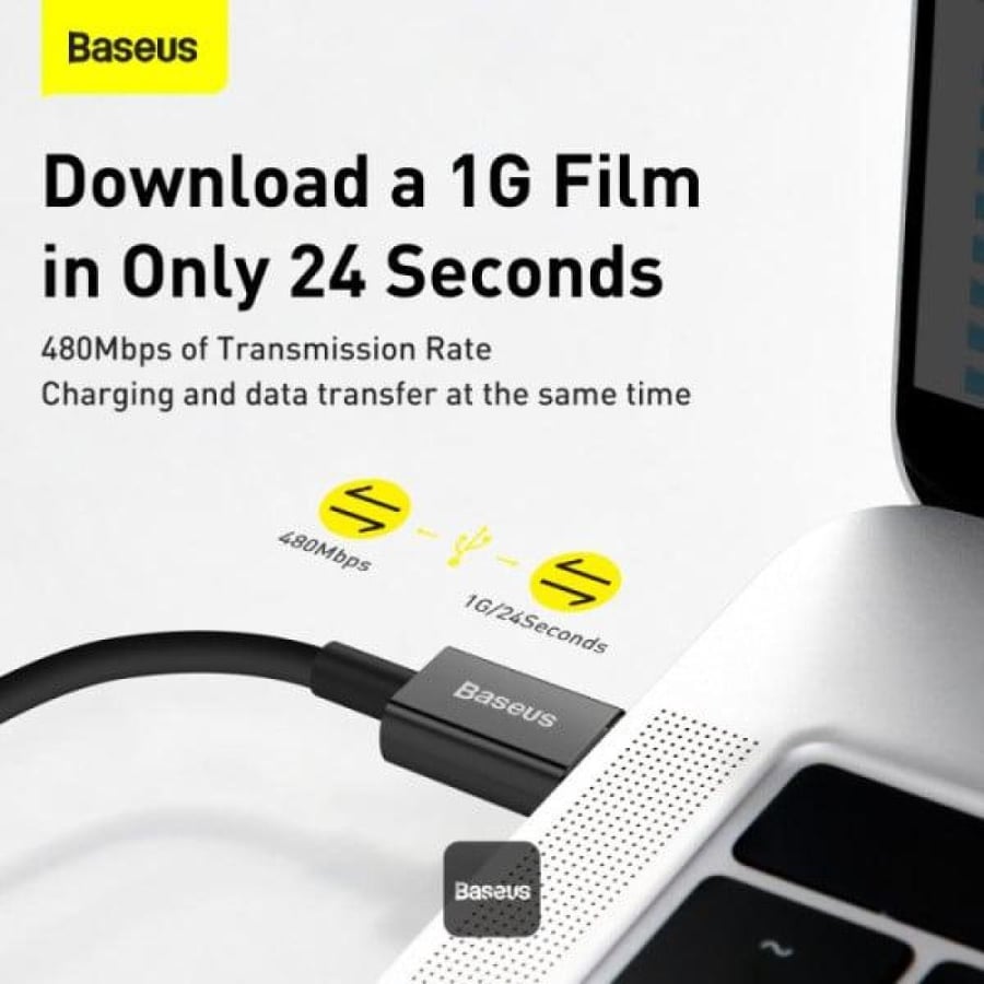 Beasus charging cable from USB-C to Lightning with 20-watt power (2 meters) - Black