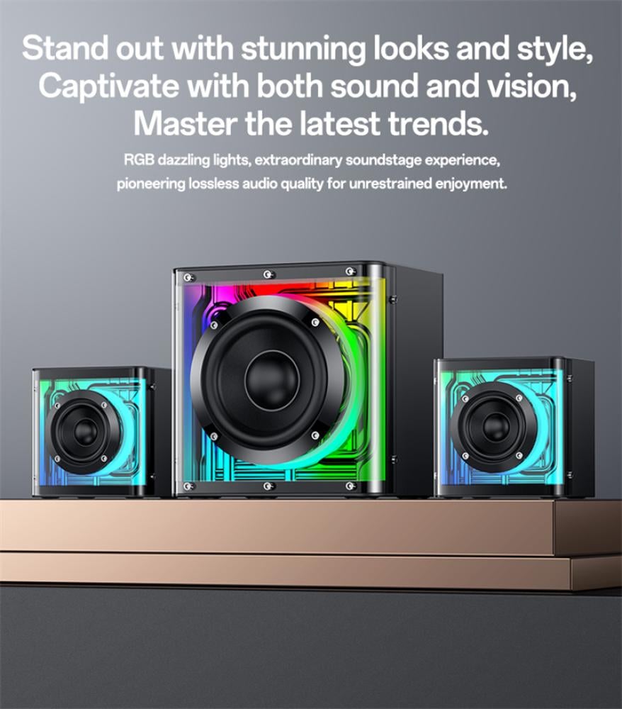 Yesido surround Bluetooth RGB dual channel speaker with 40-watt power (YSW41)