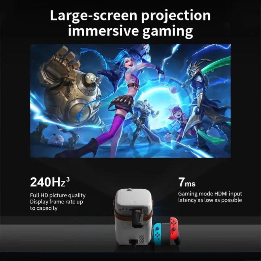 بروجيكتور Umiio Q1 محمول صغير بدقة Full HD وخاصية تصحيح الانحراف التلقائي