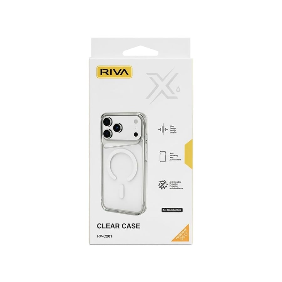 كفر حماية RIVA شفاف مع MagSafe لأجهزة ايفون 18 برو / برو ماكس