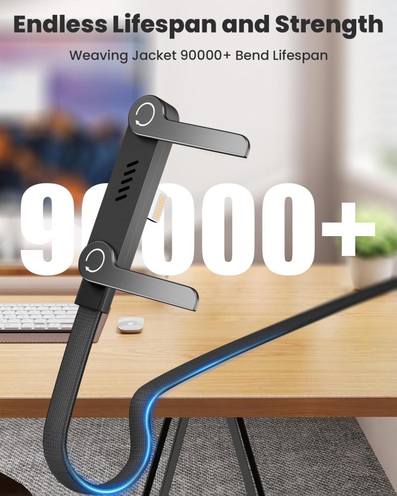 كيبل تشابي لاين من USB-C إلى Lightning بقوة 30 واط مع ستاند مدمج قابل للطي ( 1 متر )