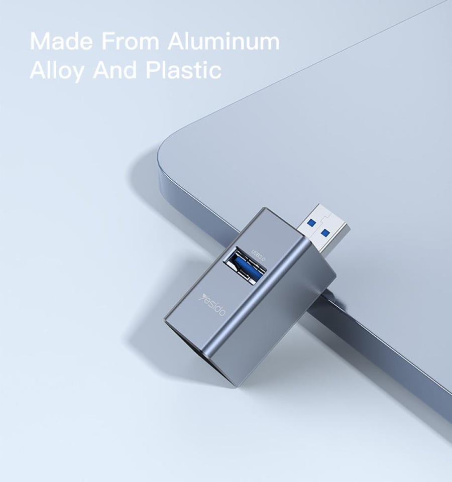 موزع ومحول Yesido صغير عالي السرعة USB متعدد المنافذ ( HB14 )
