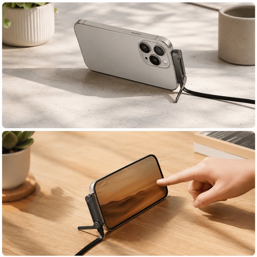 كيبل تشابي لاين من USB-C إلى USB-C بقوة 240 واط مع ستاند مدمج قابل للطي ( 1 متر )