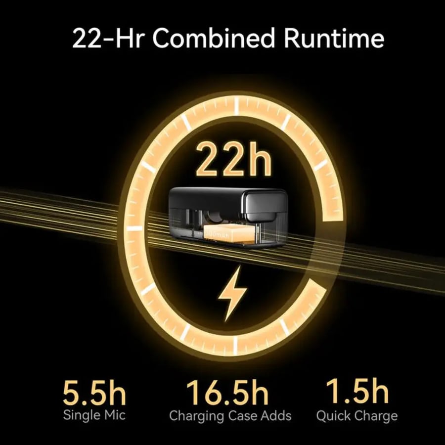 ميكروفون تيليسين لاسلكي 2 في 1 بتقنية إلغاء الضوضاء يدعم منفذ USB-C ومنفذ 3.5 مم