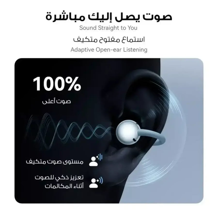 Huawei FreeClip 2 wireless headphones with noise cancellation feature - White