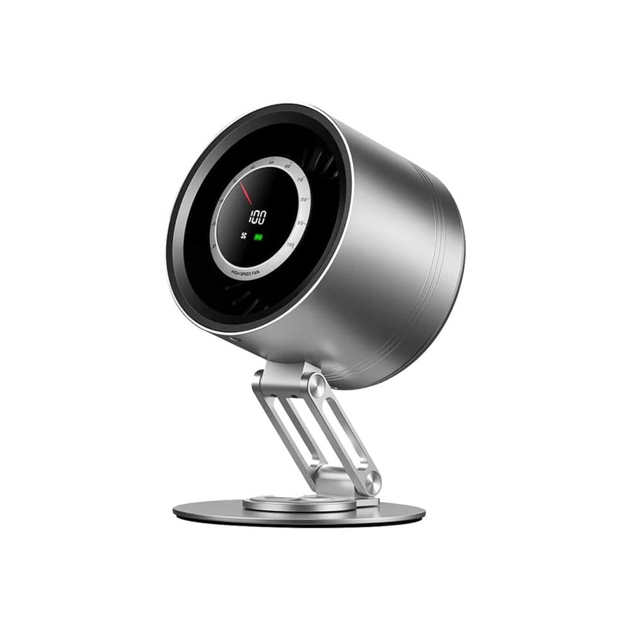 Office fan H6-V8 metal stand foldable and turbo cooling with display screen