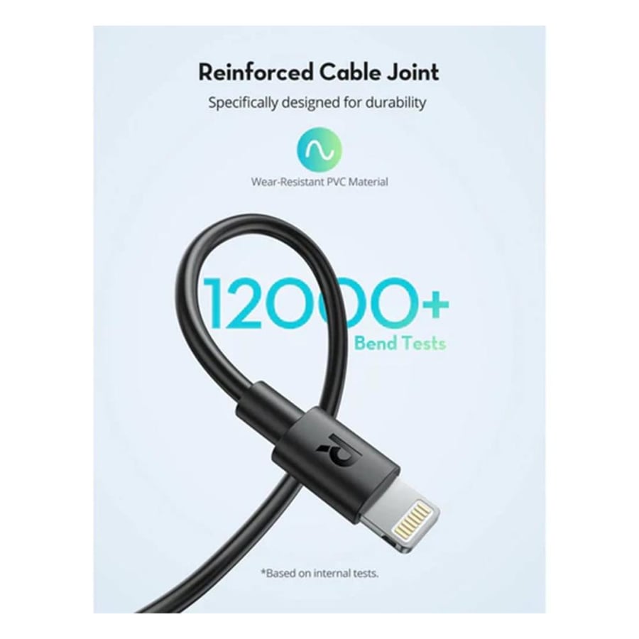 USB-A to Lightning Power Cable (1 meter) - Black