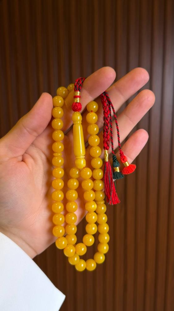مسباح بكلايت اصفر كركوشة تفصيل 1228