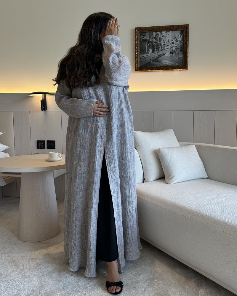 Linen Abaya - Beige (A15)
