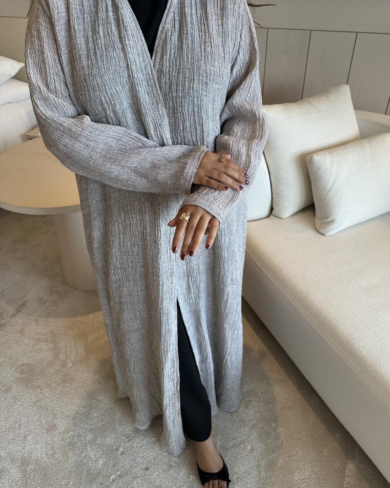 Linen Abaya - Beige (A15)