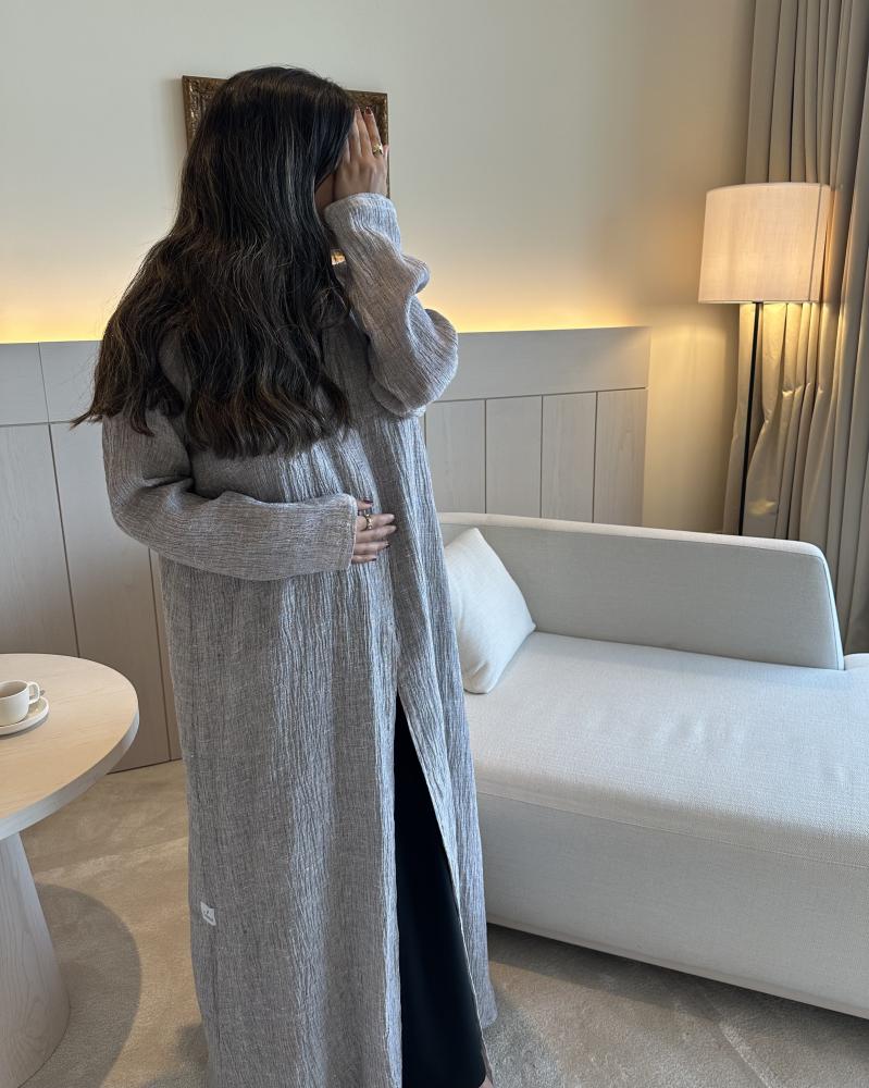 Linen Abaya - Beige (A15)