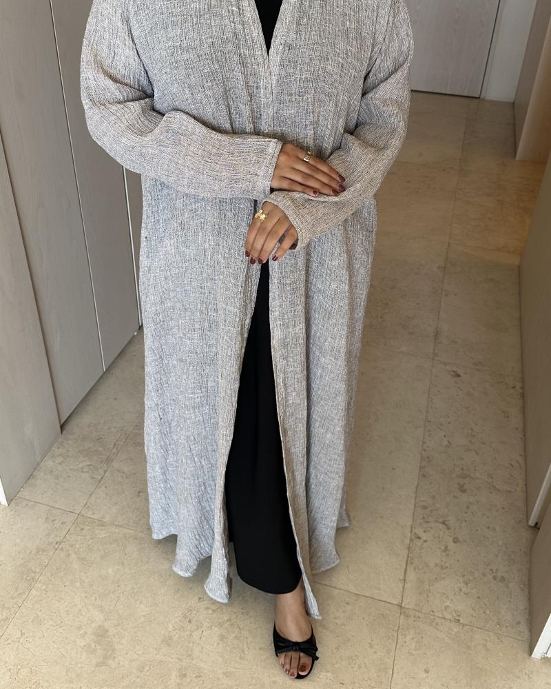 Linen Abaya - Beige (A15)