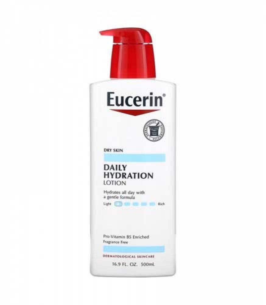 يوسرين لوشن مرطب يومي خالٍ من العطور 500 مل - Eucerin Daily Hydration Lotion Fragrance Free 500ml