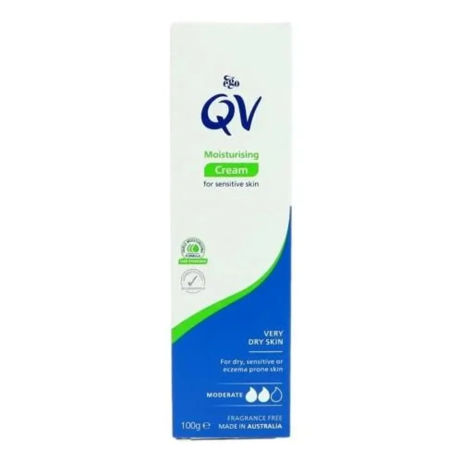 كيوفي QV كريم مرطب للبشرة الحساسة والجافة 100 جم - QV Moisturising Cream 100g