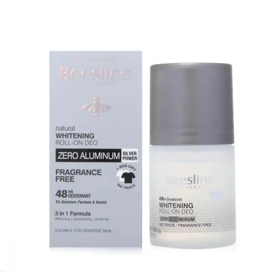 مزيل عرق بيزلين رول أون بدون ألمنيوم مدعم بالفضة 70 مل - Beesline Whitening Roll-On Deo Zero Aluminum Silver Power 70ml