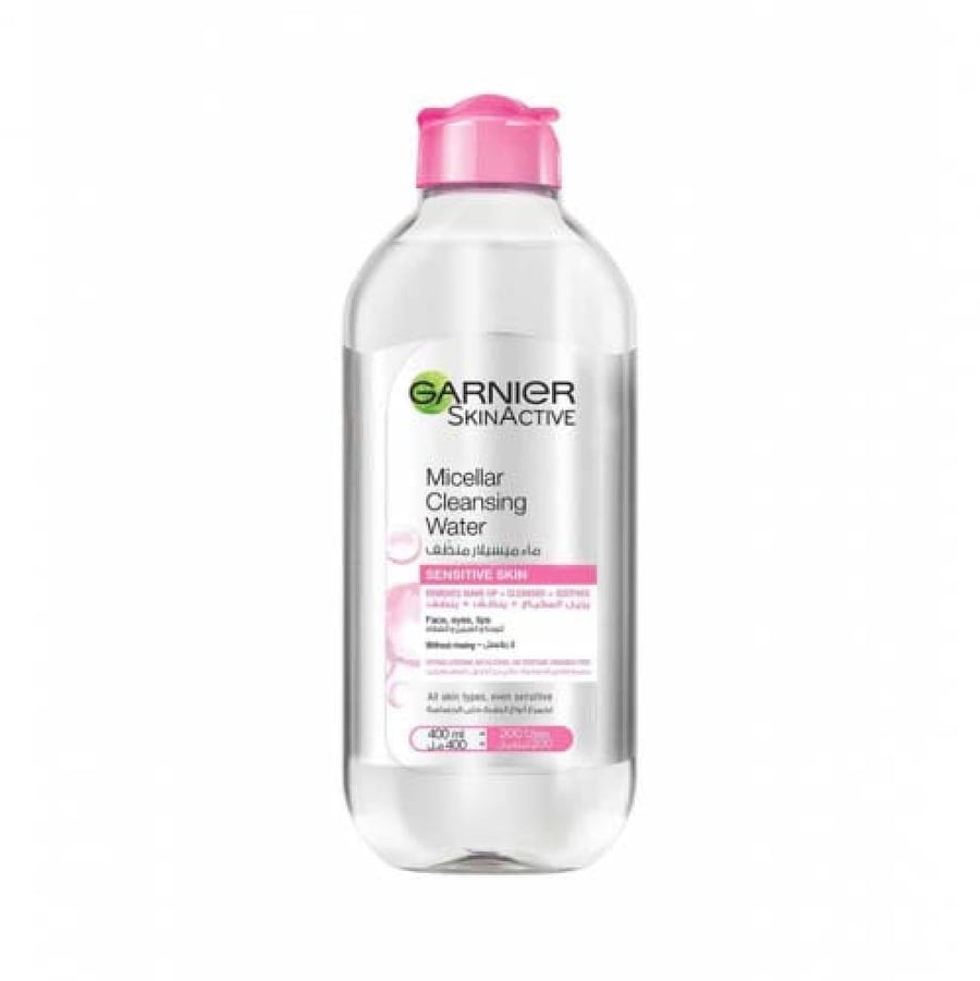 غارنييه ماء ميسيلار للبشرة الحساسة لإزالة المكياج – 400 مل - Garnier SkinActive Micellar Cleansing Water Sensitive Skin 400ml