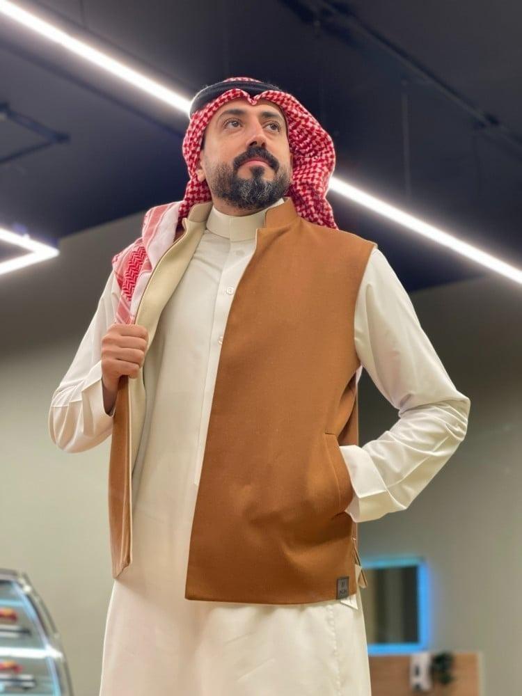 سديري دبل فيس لون جملي وبيج