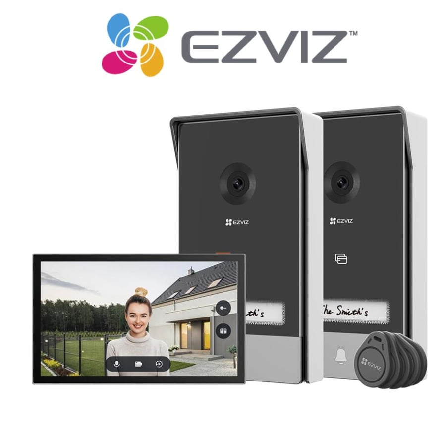 إنتركم ايزي فيز برقم سري وكرت مزود بكاميرا للمنزل الذكي من EZVIZ - HP7(2-DoorbellKit)