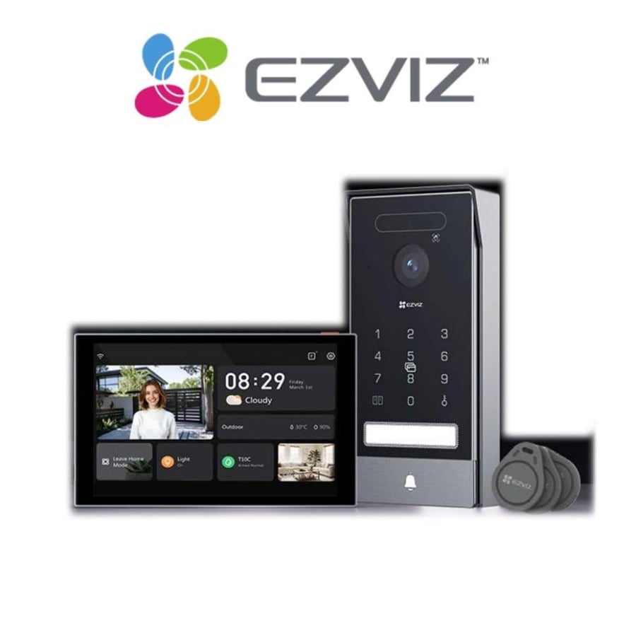 هاتف باب مزود بكاميرا EZVIZ بتقنية التعرف على أوردة راحة اليد ودقة 4K