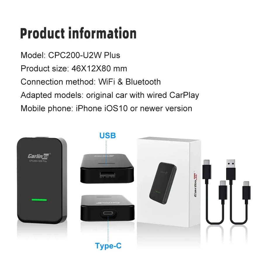 كارلينكيت مهايئ كاربلاي لاسلكي ، سلكي إلى أبل صندوق تشغيل السيارة لكزس ES LC LS NX RC UX 2019-2023 RX IS, 5.0 4.0 3.0