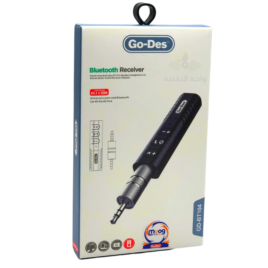 وصلة بلوتوث AUX للسيارة GD-BT104 تدعم المكالمات والتحكم بالصوت