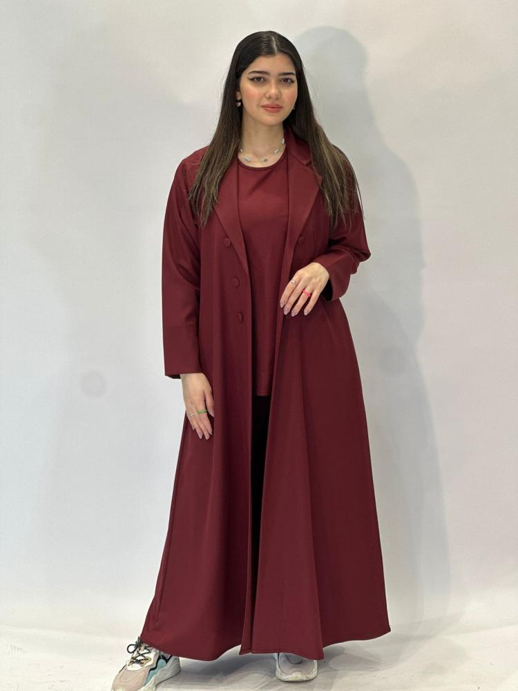 عبايه السفر لون عنابي