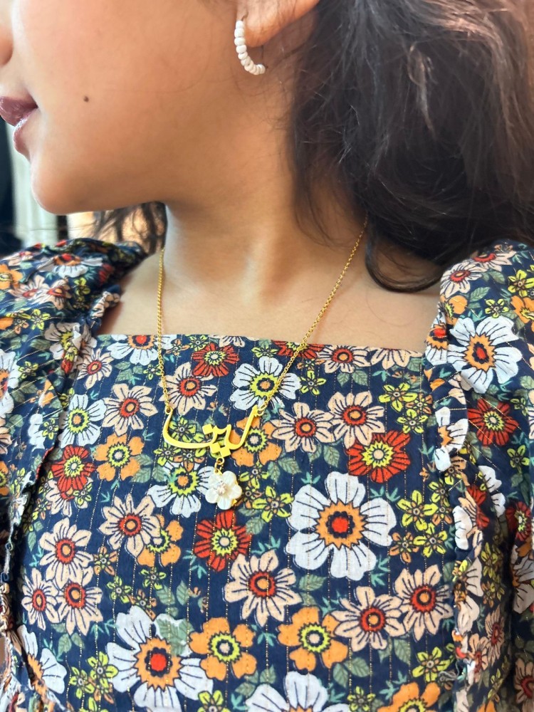 Luxury necklace with custom name engraving