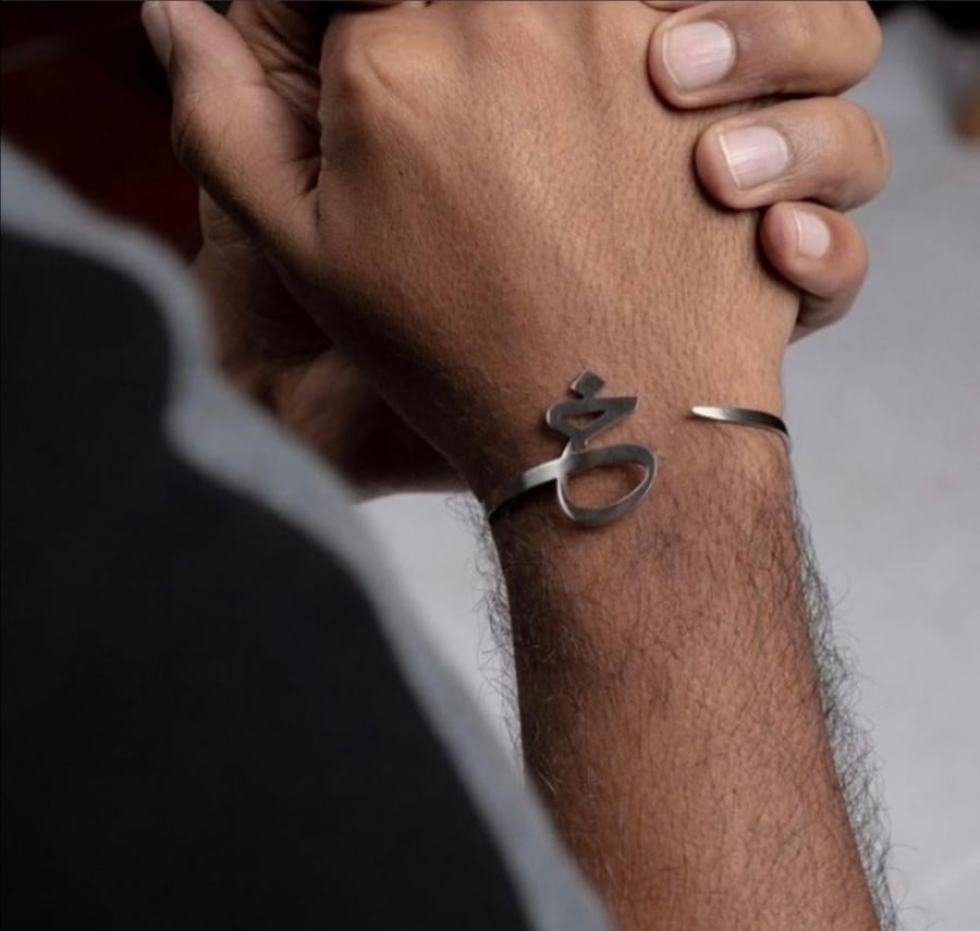 Bracelet of luxury, custom letter engraving