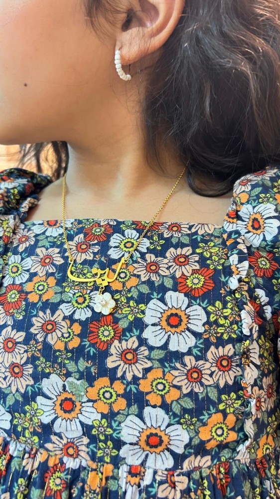 Luxury necklace with custom name engraving