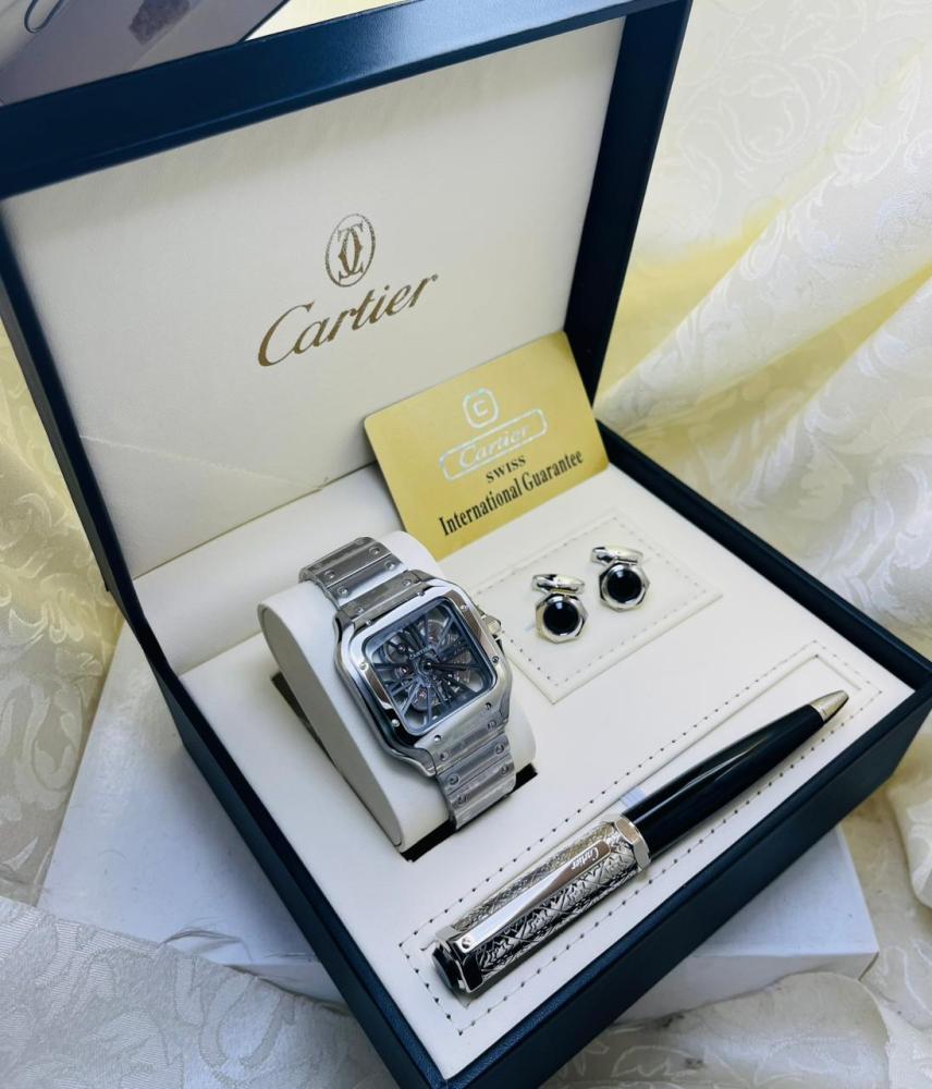 Men's set watch and pen and cufflinks