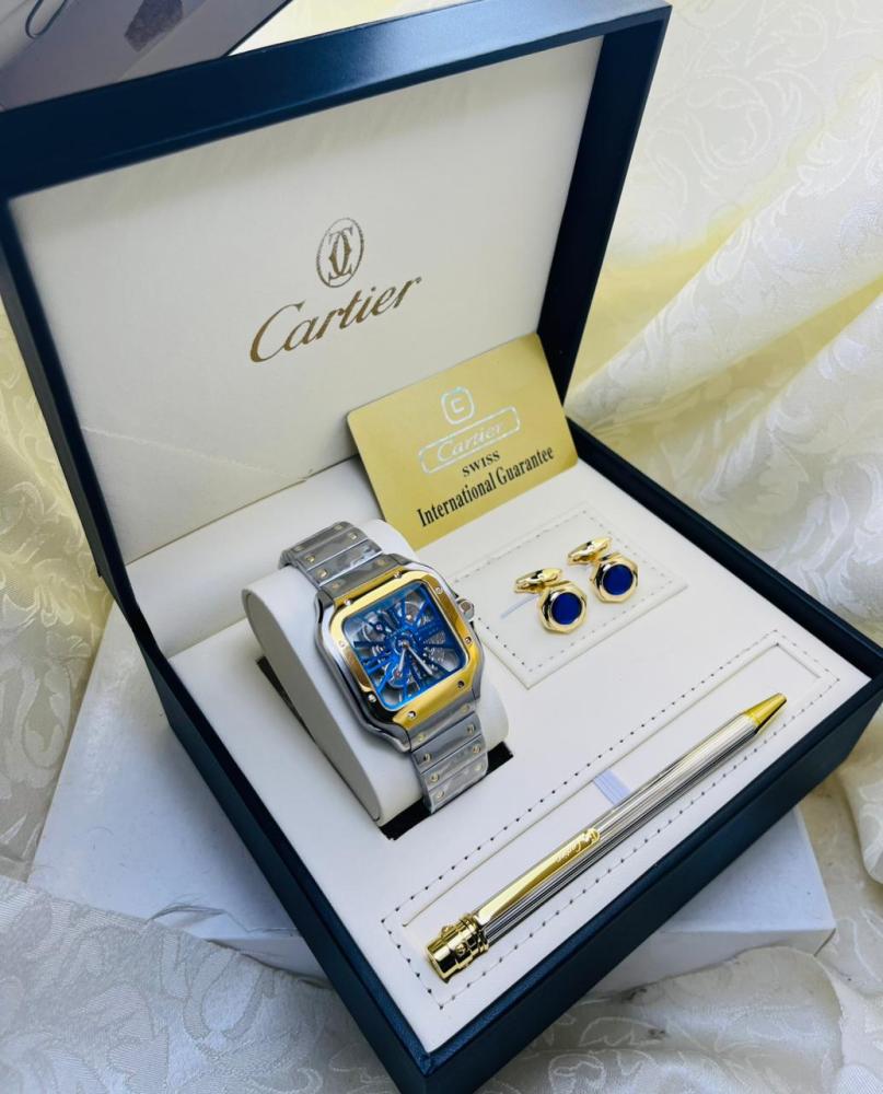 Men's set watch and pen and cufflinks