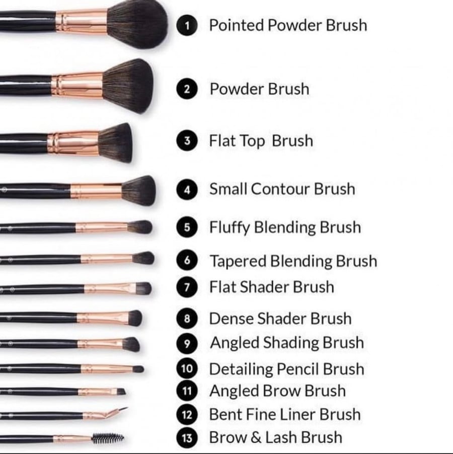 مجموعة فرش روز قولد 13 فرشة من بي اتش كوزميتيكس | BH Cosmetics Signature Rose Gold 13 Piece brush set