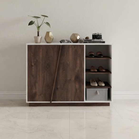 Shoe cabinet with shelves