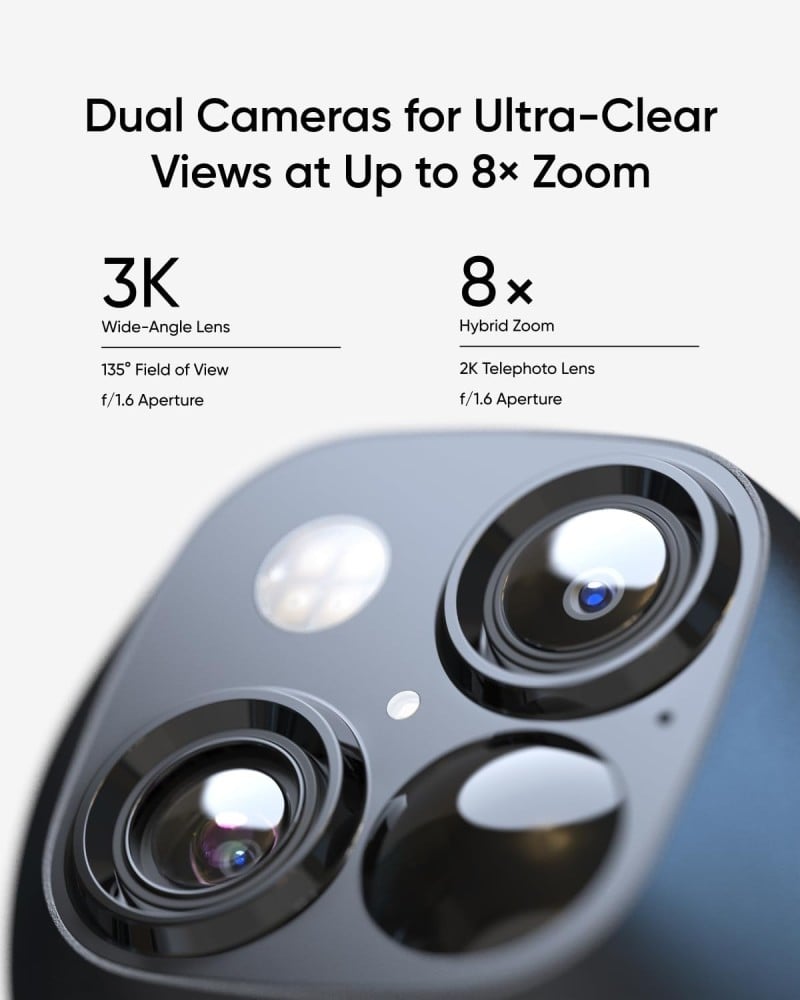 Solo Cam S340 wireless solar-powered surveillance camera from eufy Security for outdoor places, 3K home surveillance camera, 360-degree monitoring