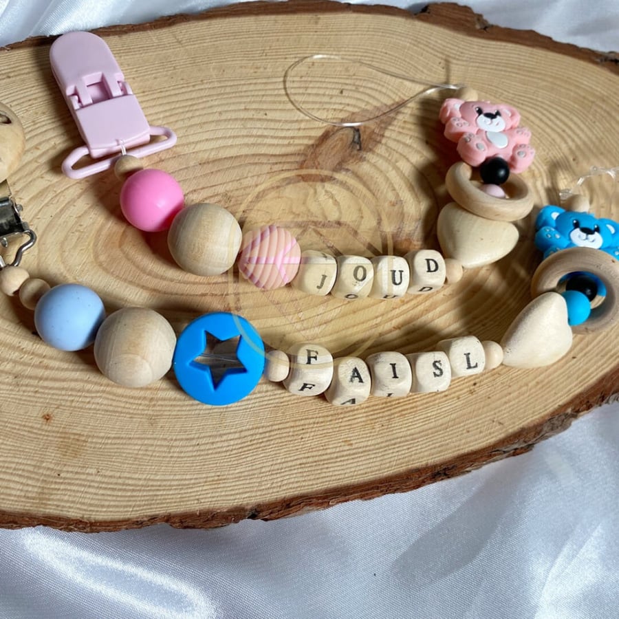 Silicone lollipop brooch with name according to your request