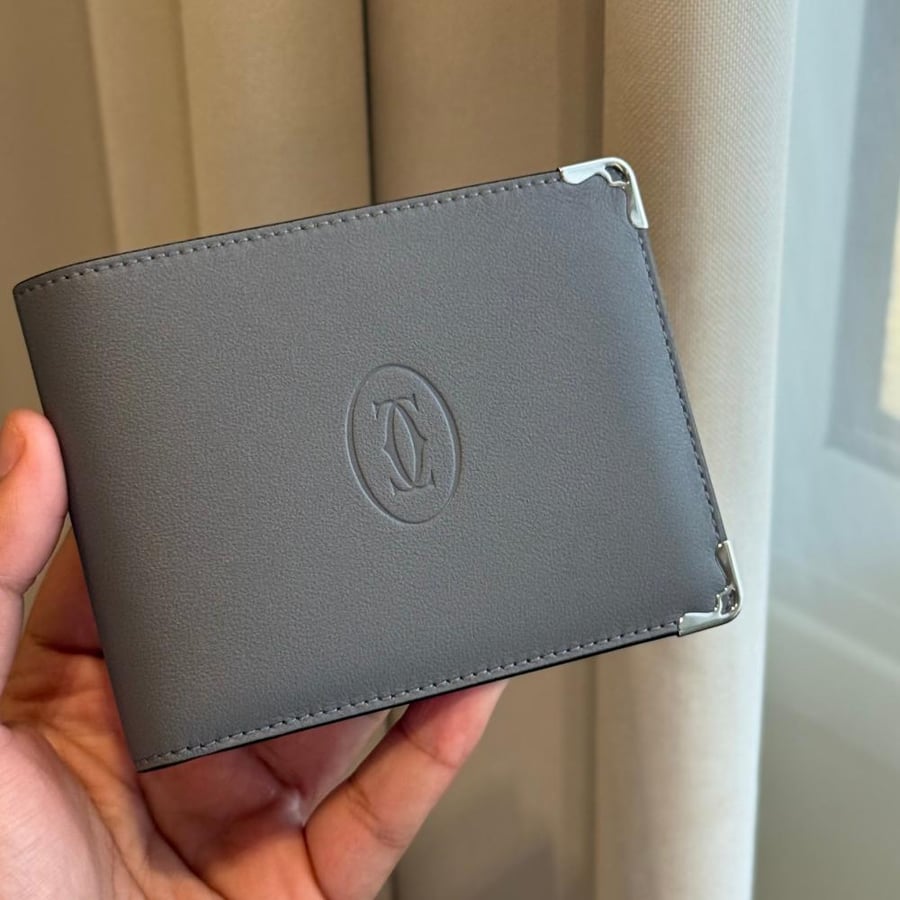Cartier wallet رمادي