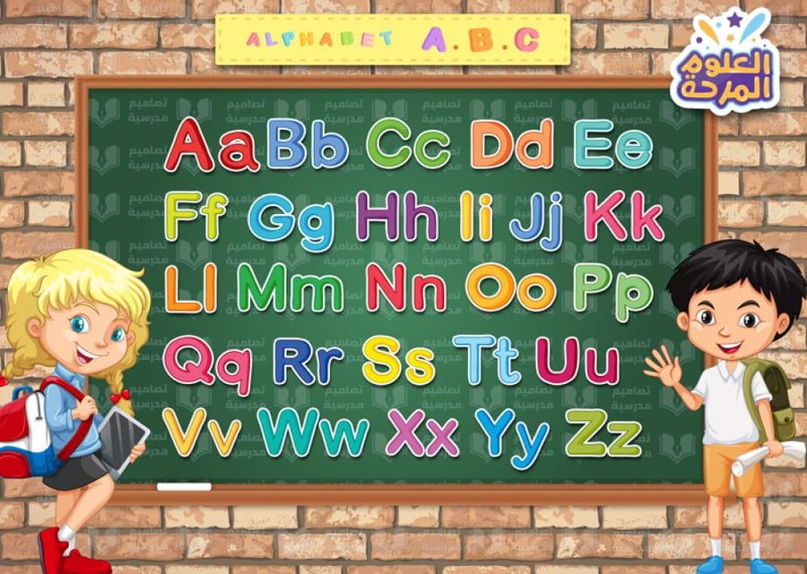 تصميم لوحة الحروف الانجليزية الحروف الانكليزية
