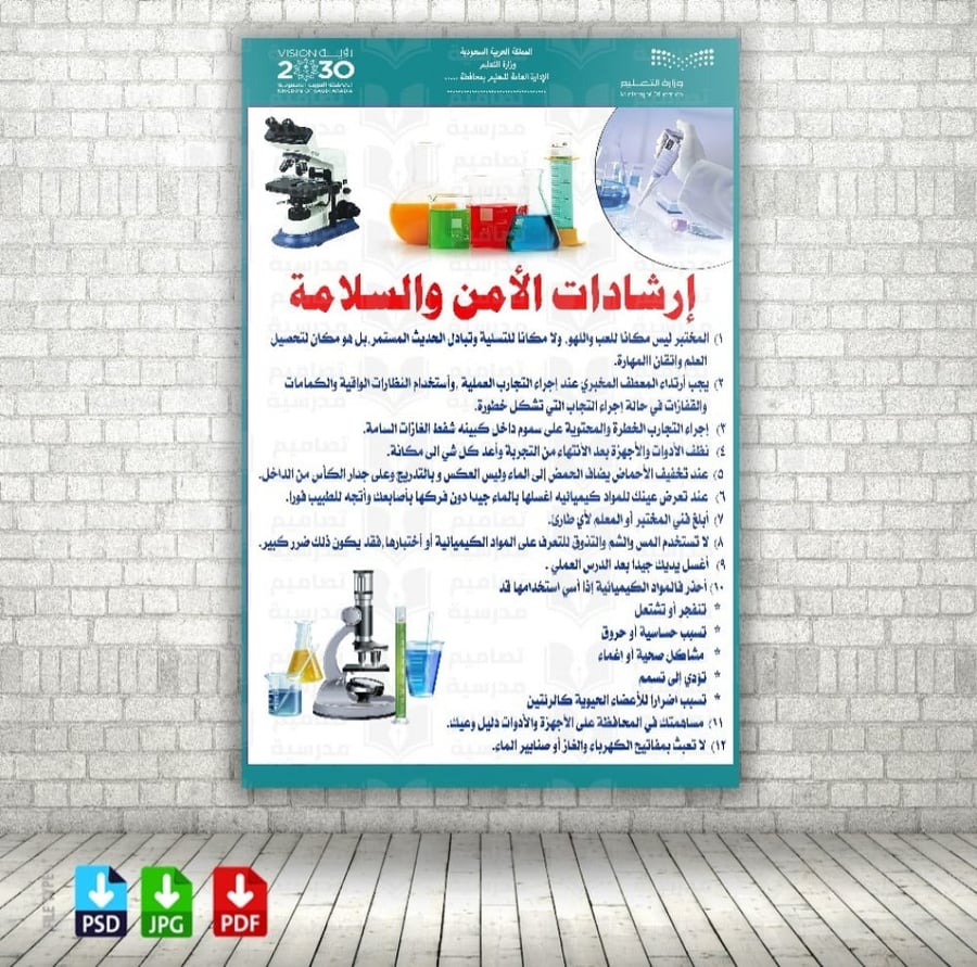 تصميم إرشادات الأمن والسلامة في المختبرات