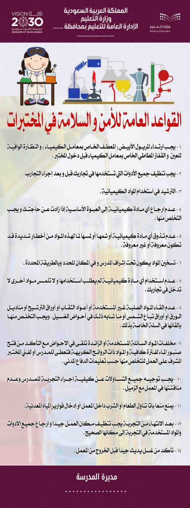 تصميم استاند  إرشادات الأمن والسلامة في المختبرات