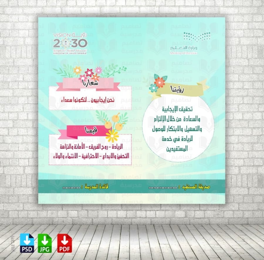 تصميم رؤية ورسالة  خدمة المستفيد