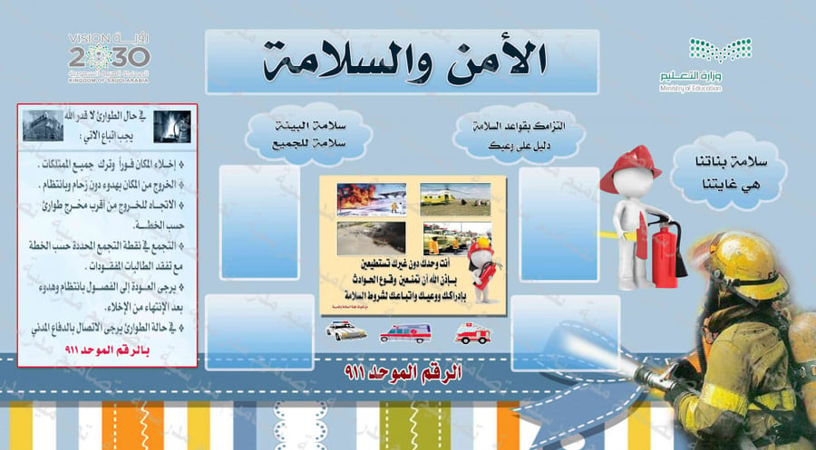 ‎الأمن والسلامة   103  لوحة جيبية