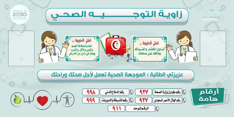 تصميم لوحة التوجيه الصحي