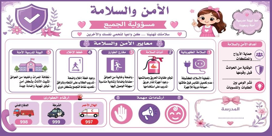 تصميم لوحة الأمن والسلامة