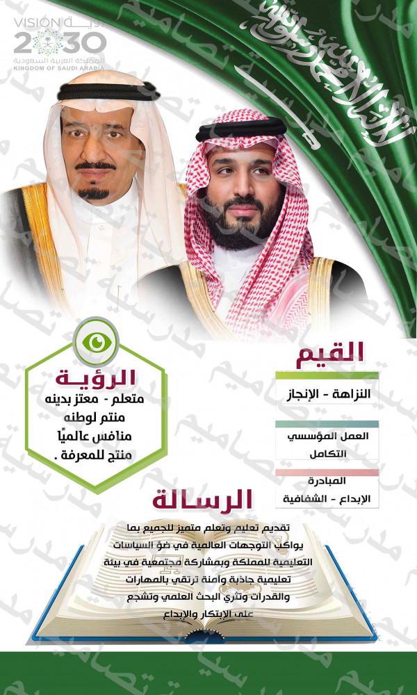 ‎الرؤية والرسالة للتعليم.